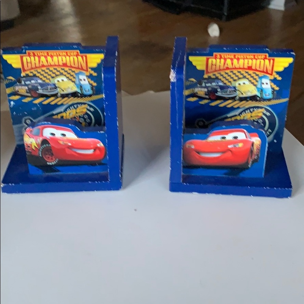 Cars wooden bookends